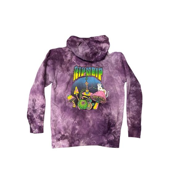 Ripndip Other - Ripndip tie dye purple hoodie with cat and mushroom psychedelic size medium